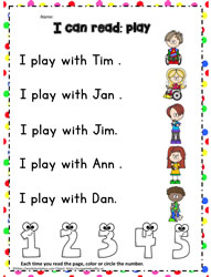 Kindergarten Word Activities 114